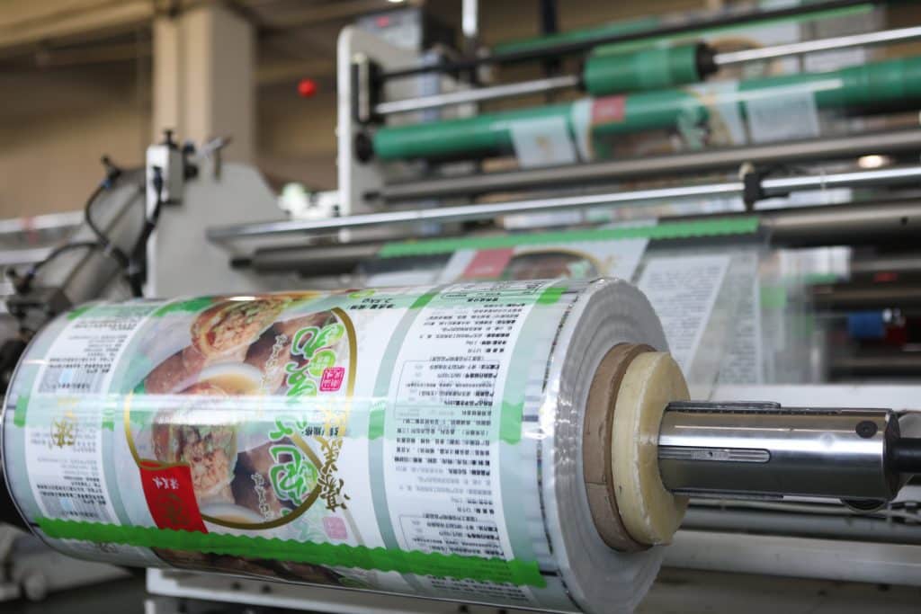printed packaging film roll