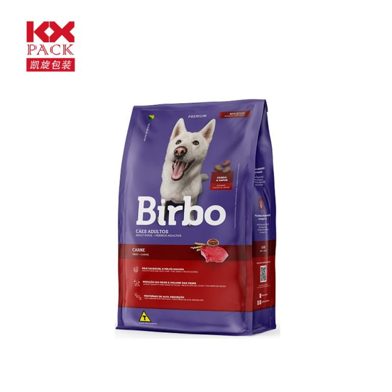 Custom Logo Printing pet food bags Flat Botto