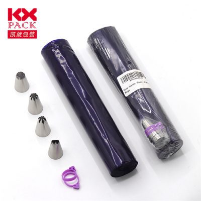 2023 New Trends Custom Printed Disposable LDPE Pastry Cake Tools Icing Blue DIY Piping Bag Nozzle for Cake Decorate