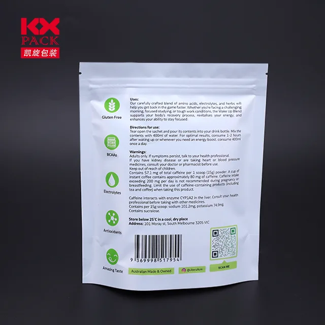 Propra Staru Supre Manĝsako 3 Custom Stand Up Food Pouch